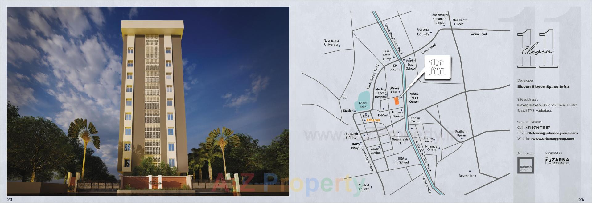  of real estate project Eleven located at Bhayli, Vadodara, Gujarat