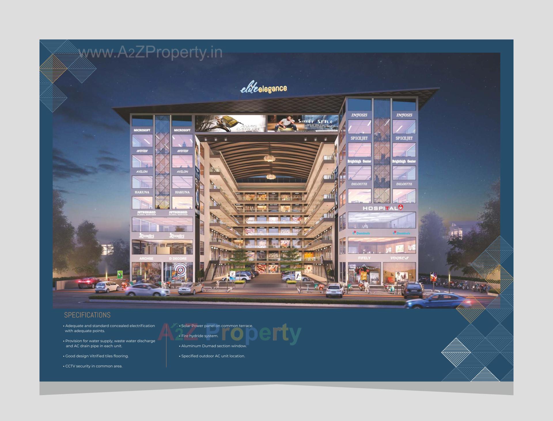 3D Elevation of real estate project Elite Elegance located at Gotri, Vadodara, Gujarat