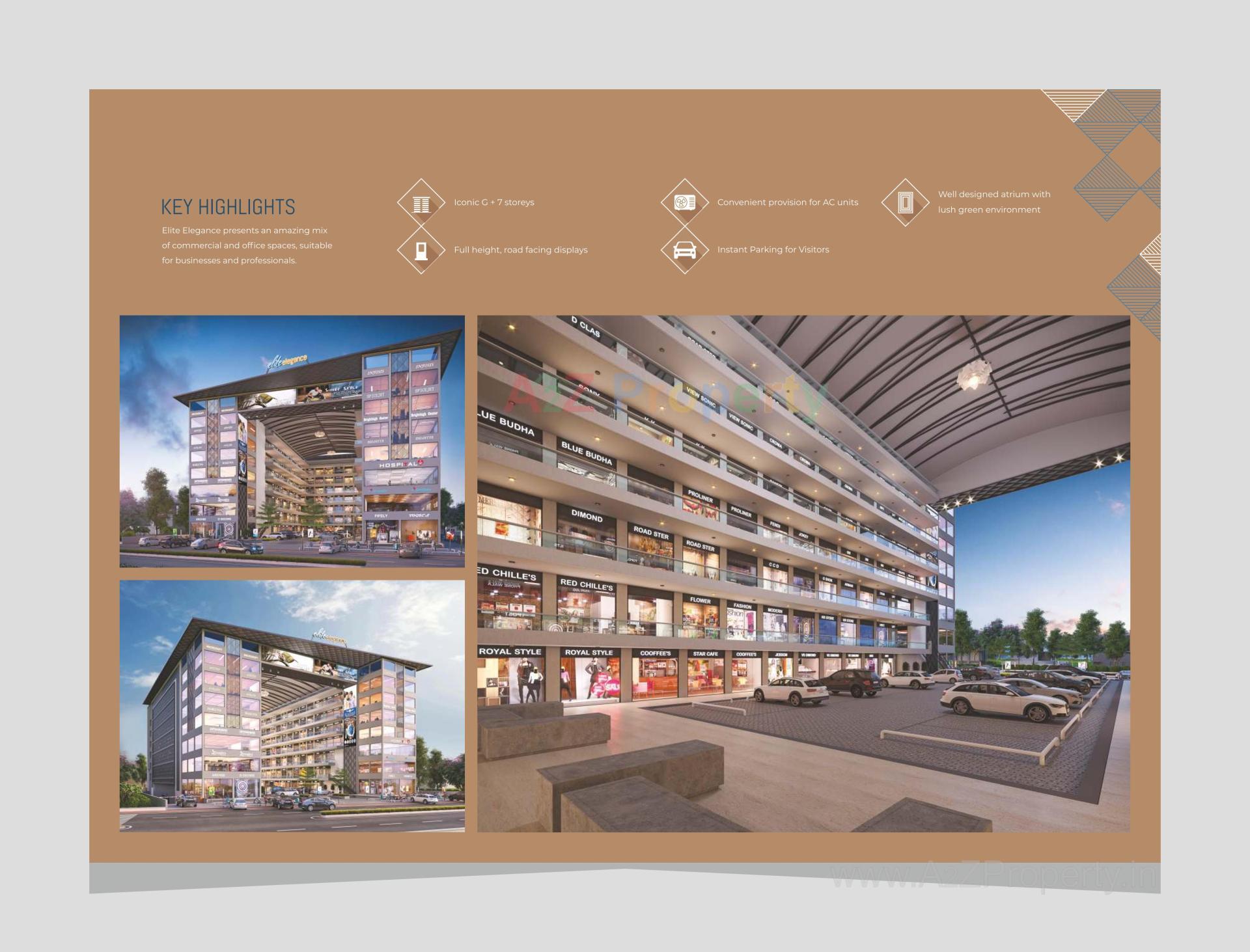 3D Elevation of real estate project Elite Elegance located at Gotri, Vadodara, Gujarat