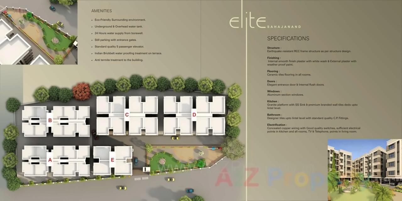 Layout of real estate project Elite Sahajanand located at Kalali, Vadodara, Gujarat