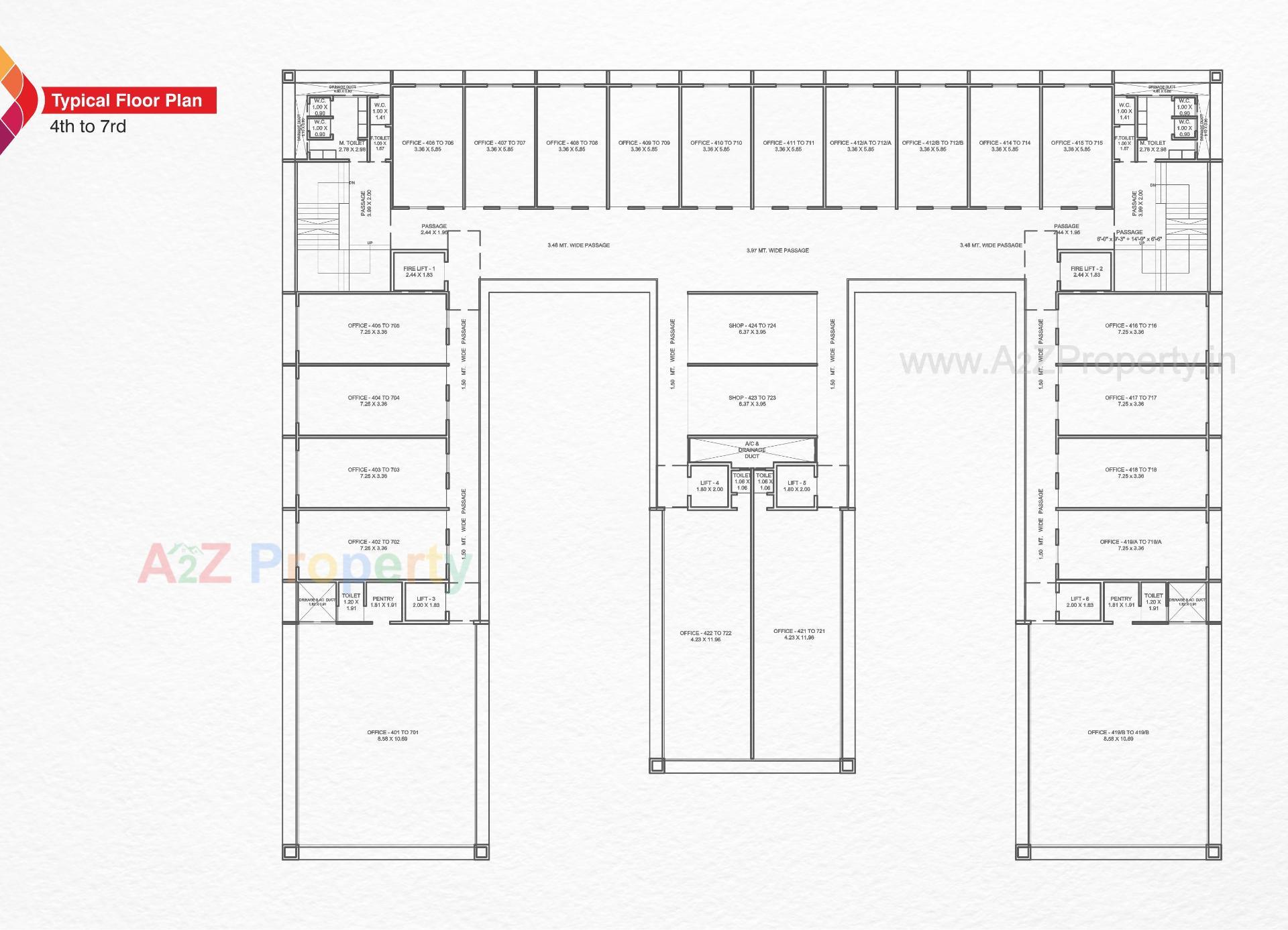 Layout of real estate project Embe Opulence located at Manjalpur, Vadodara, Gujarat