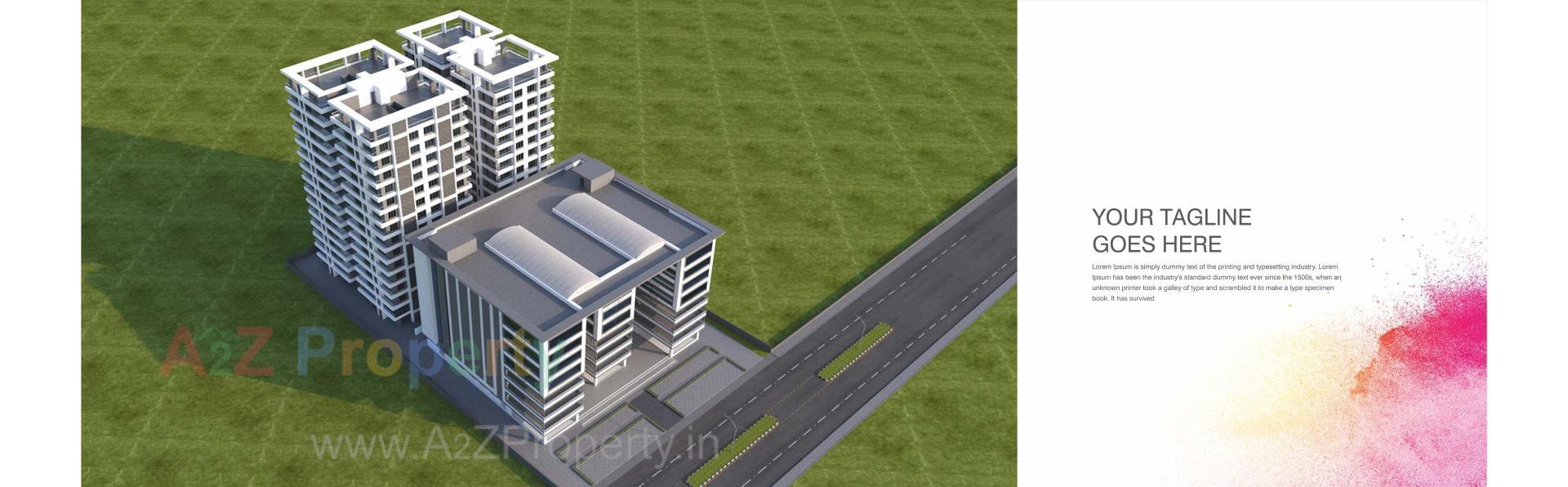 3D Elevation of real estate project Embe Opulence located at Manjalpur, Vadodara, Gujarat