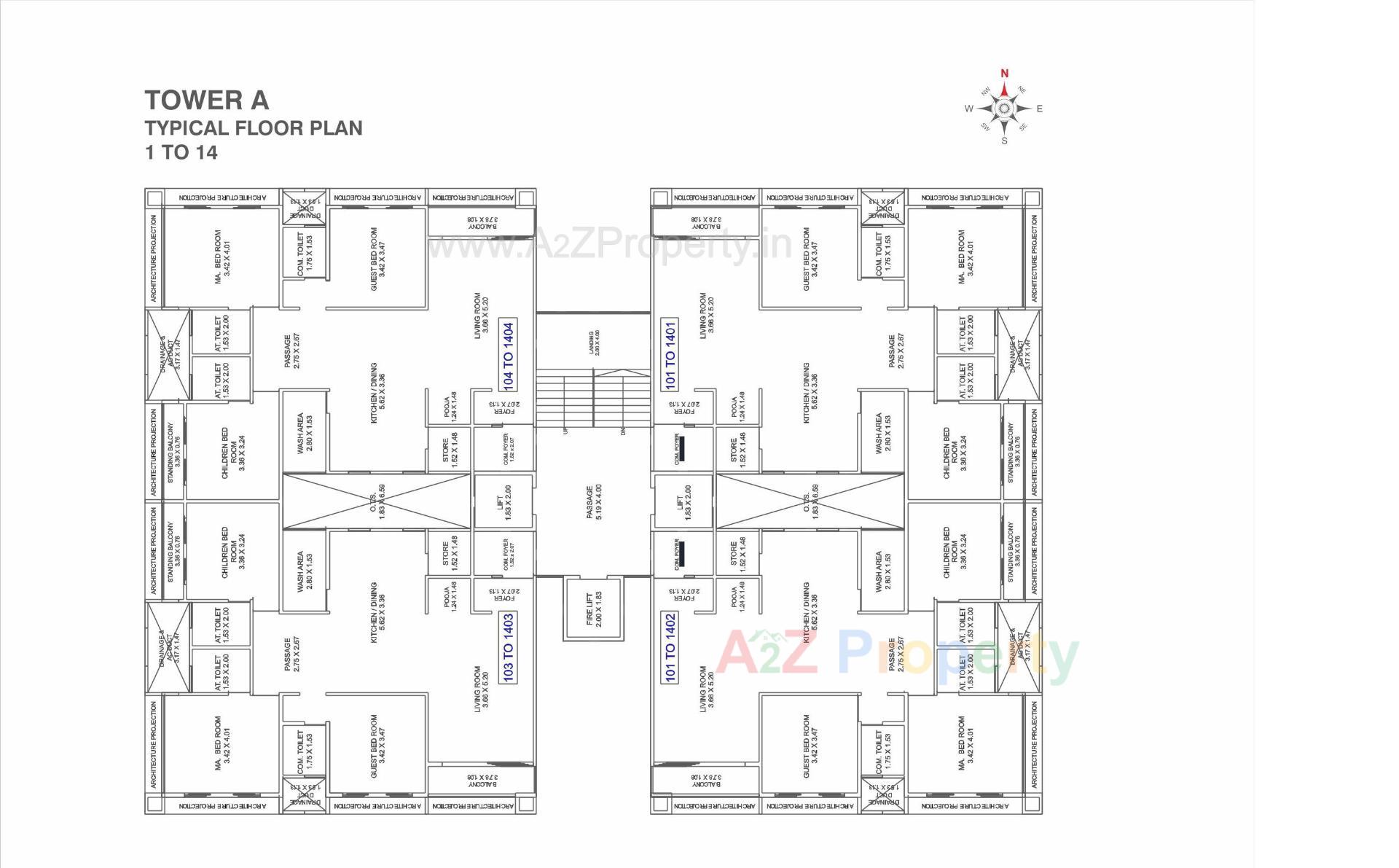 Layout of real estate project Embe Opulence located at Manjalpur, Vadodara, Gujarat