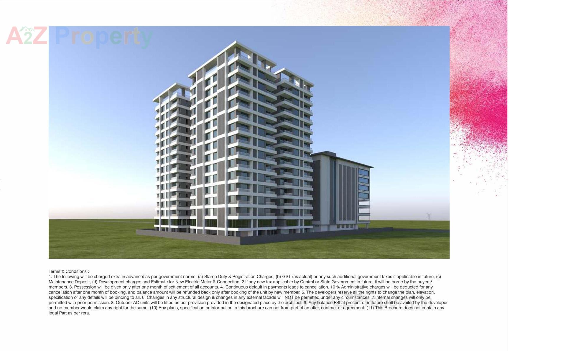 3D Elevation of real estate project Embe Opulence located at Manjalpur, Vadodara, Gujarat
