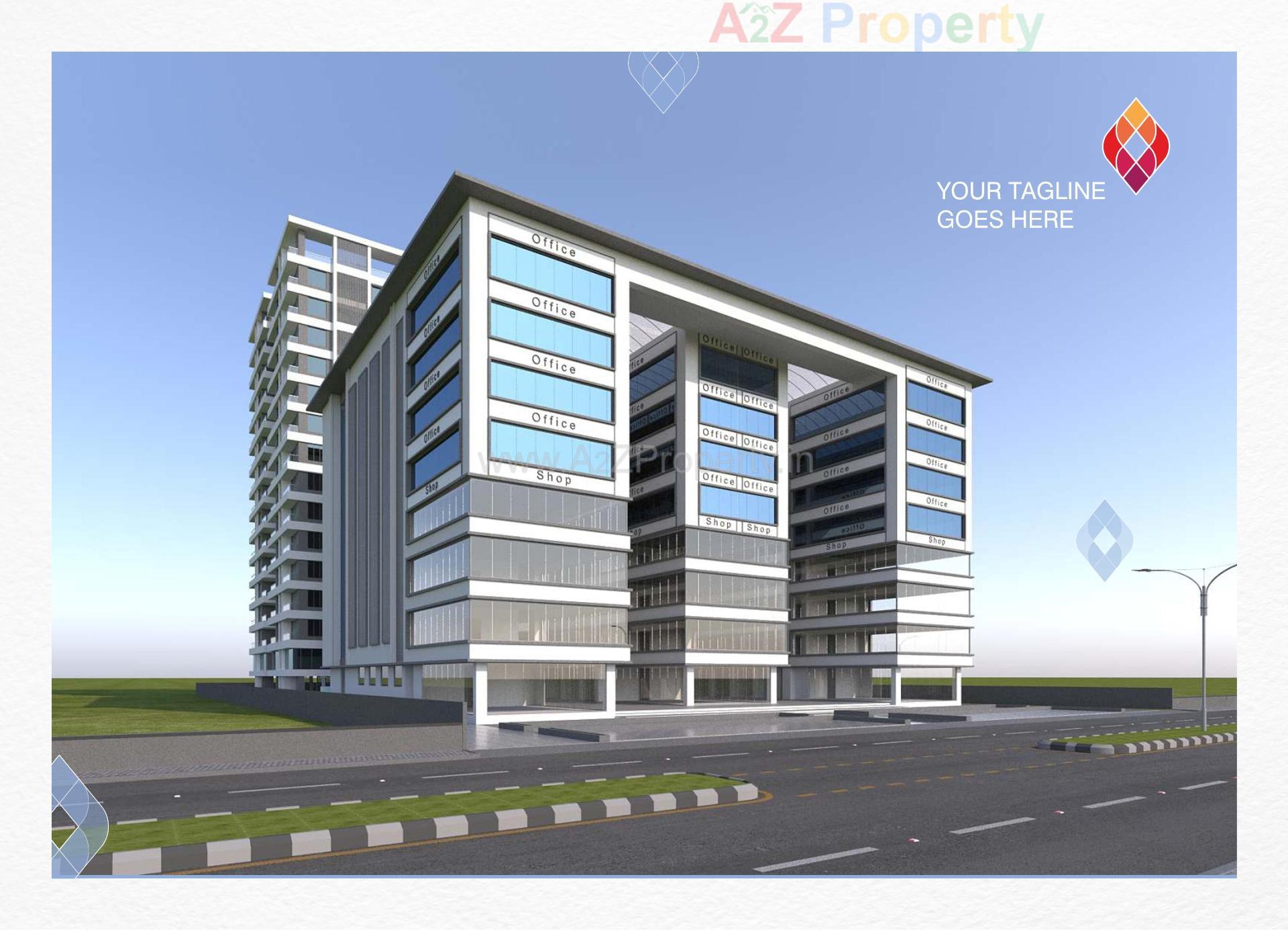3D Elevation of real estate project Embe Opulence located at Manjalpur, Vadodara, Gujarat