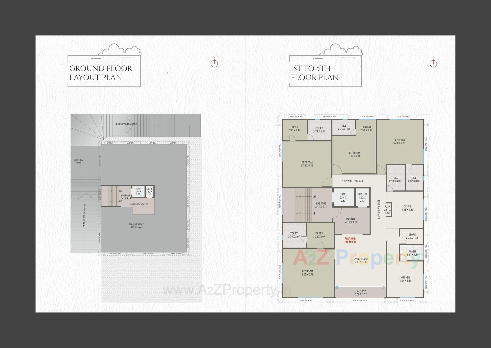 Layout of real estate project Emerald Sky View located at Neral, Vadodara, Gujarat