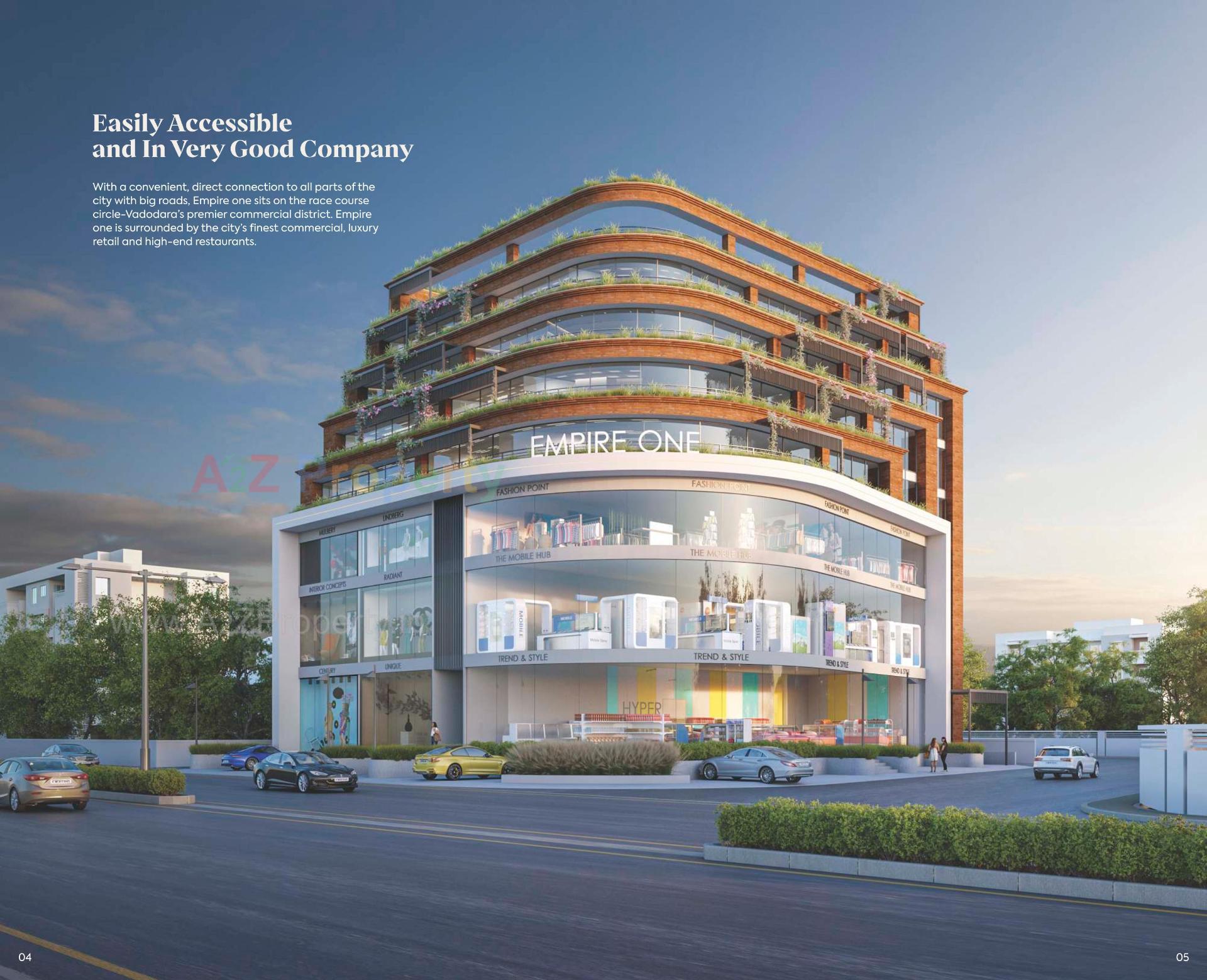 3D Elevation of real estate project Empire One located at Jetalpur, Vadodara, Gujarat