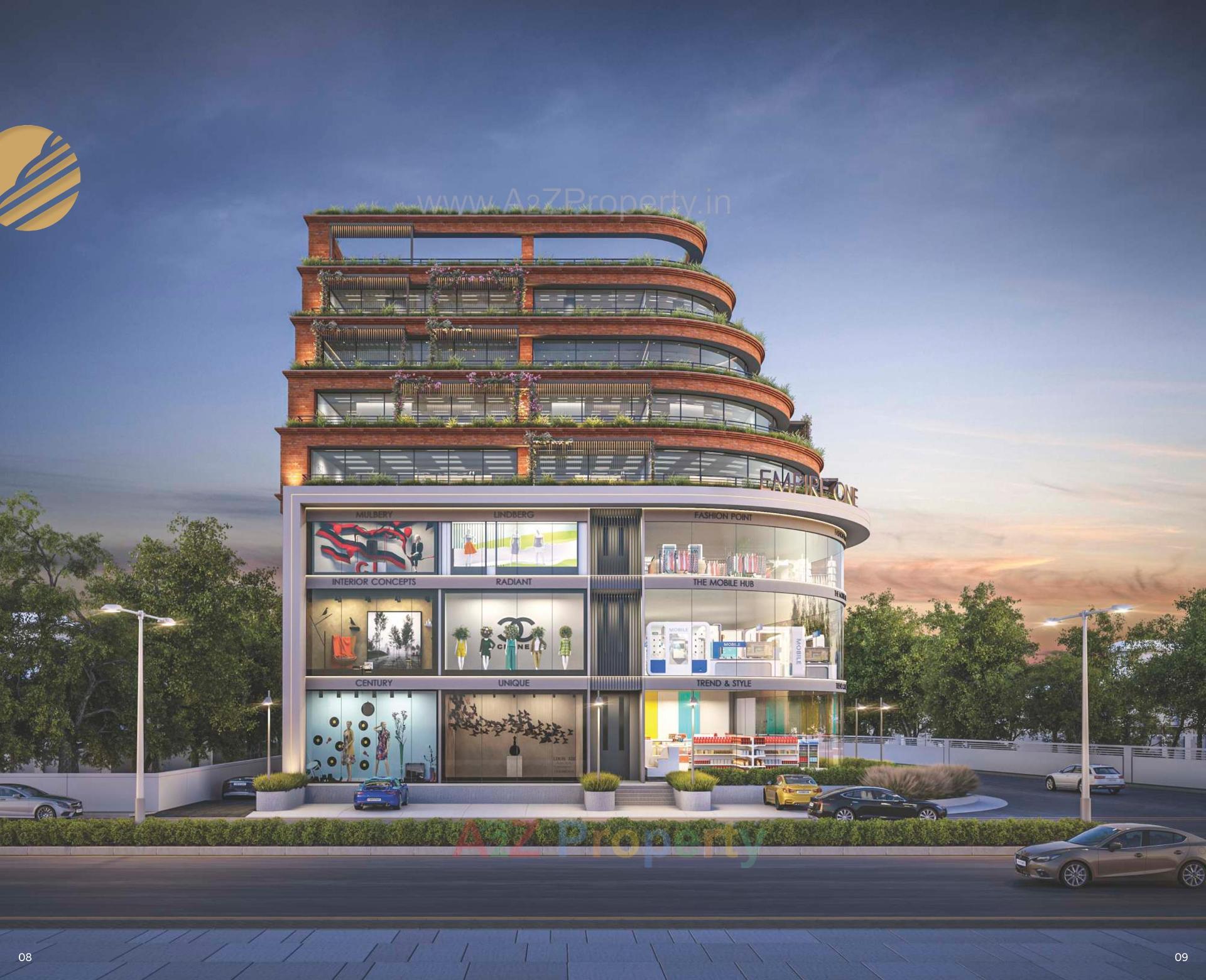 3D Elevation of real estate project Empire One located at Jetalpur, Vadodara, Gujarat