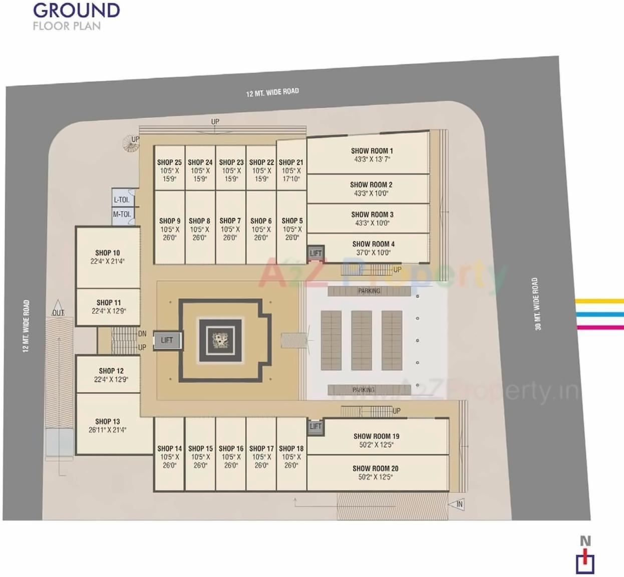 Layout of real estate project Ensign located at Gotri, Vadodara, Gujarat