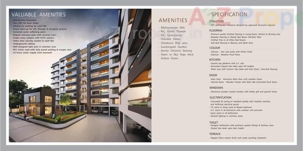 3D Elevation of real estate project Eshanti Elegance located at Bhayli, Vadodara, Gujarat