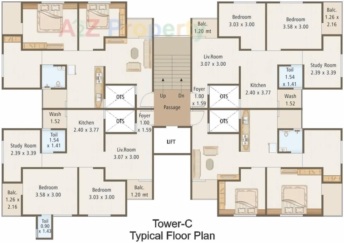 Layout of real estate project Eshanti Heights located at Sayajipura, Vadodara, Gujarat