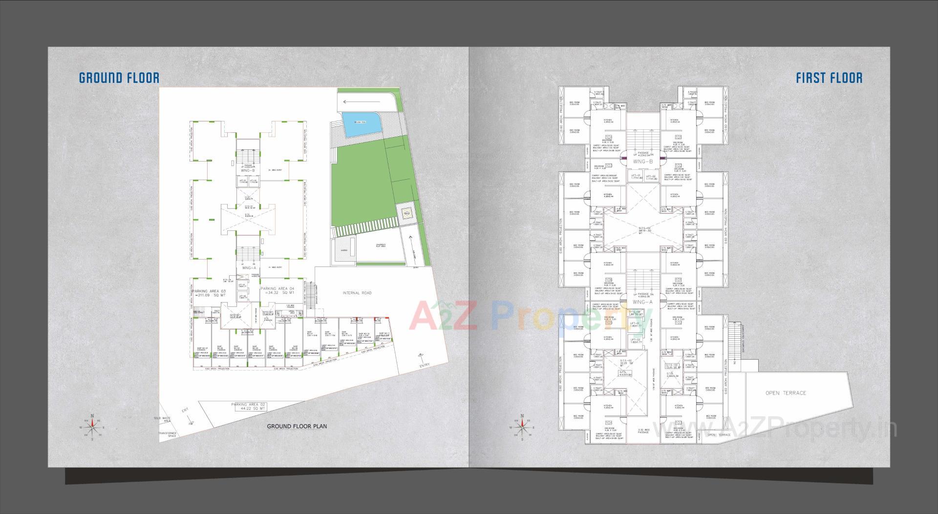 Layout of real estate project Eshanya Skybreeze located at Undera, Vadodara, Gujarat