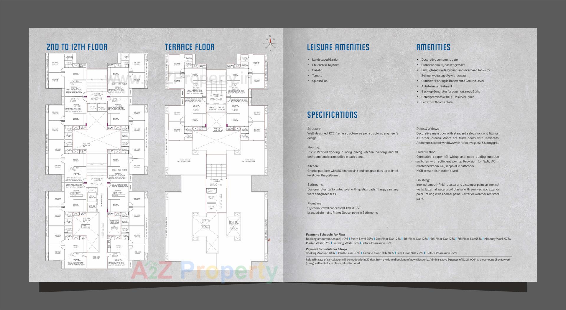 Layout of real estate project Eshanya Skybreeze located at Undera, Vadodara, Gujarat
