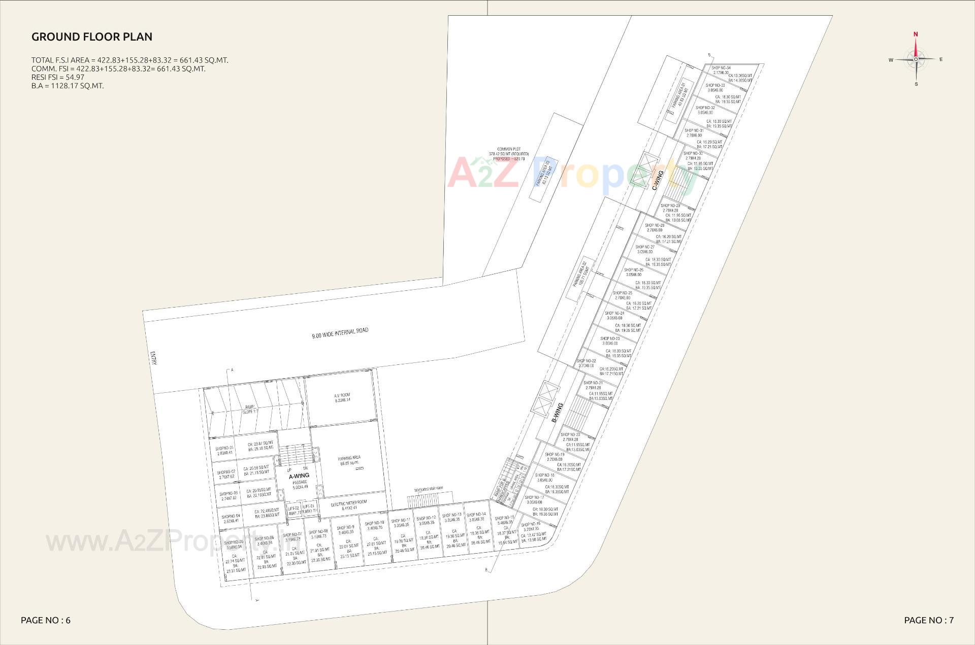 Layout of real estate project Eshanya Solitaire located at Undera, Vadodara, Gujarat