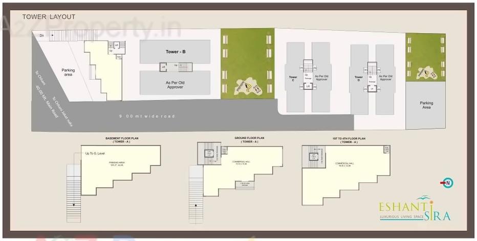 Layout of real estate project Eshranti Sira located at Chhani, Vadodara, Gujarat