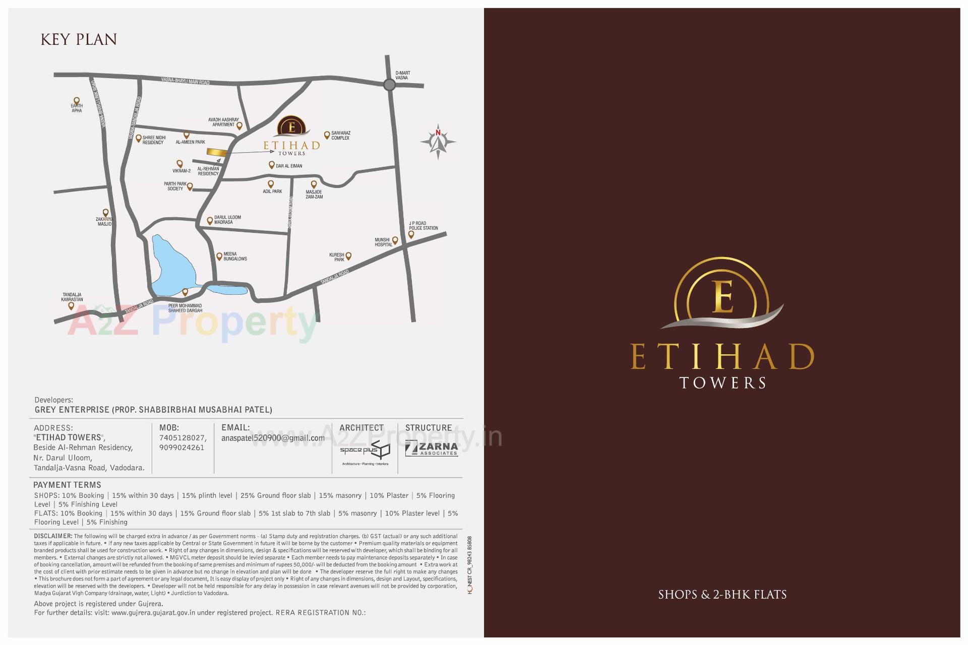  of real estate project Etihad Towers located at Tandlaja, Vadodara, Gujarat