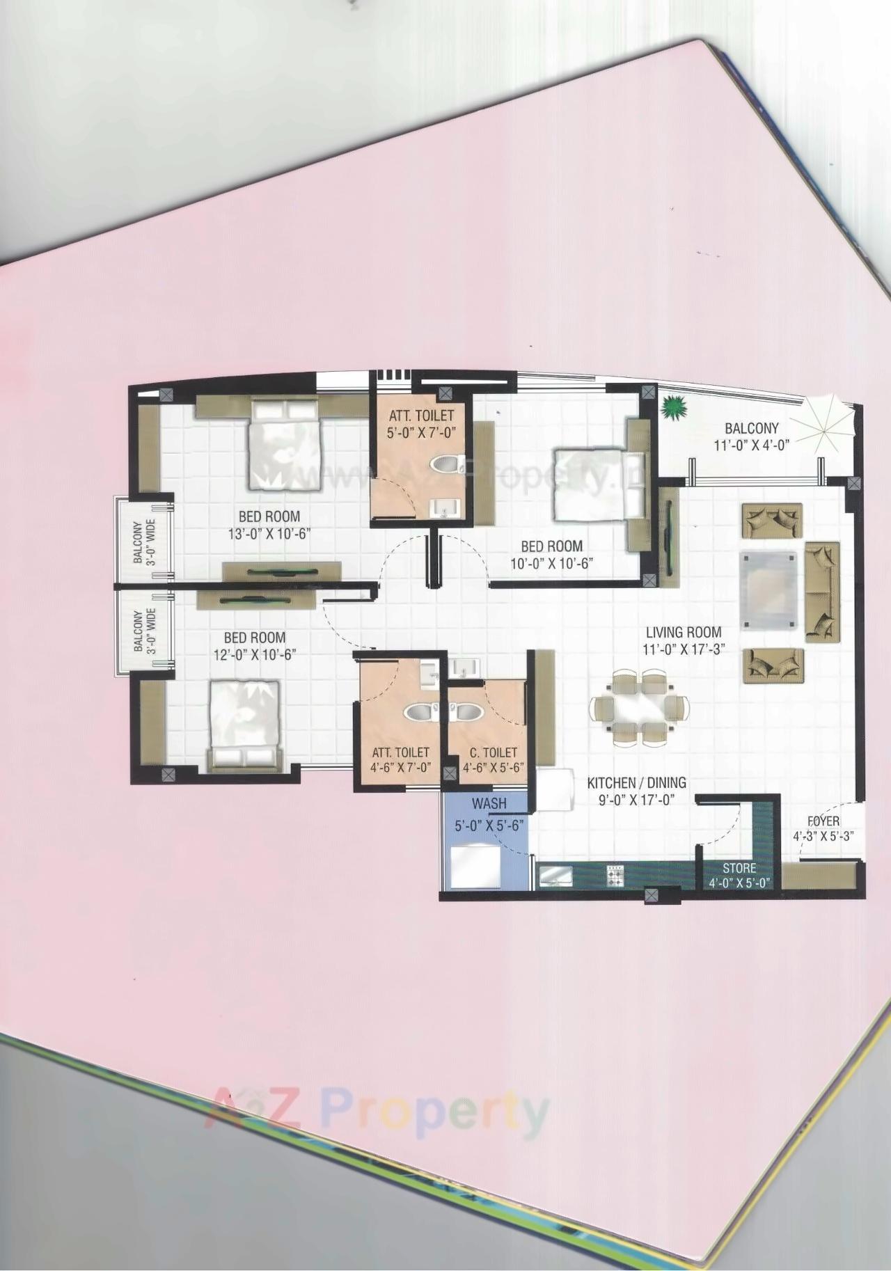 Layout of real estate project Everest Pentagon located at Gotri, Vadodara, Gujarat