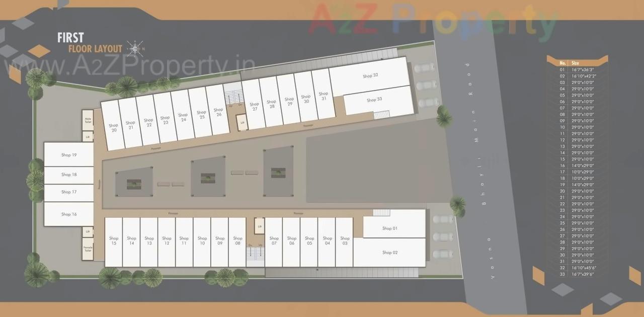 Layout of real estate project Excelus located at Bhayli, Vadodara, Gujarat