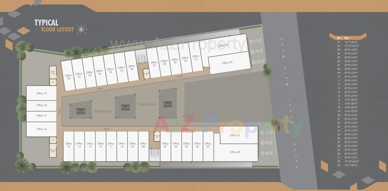 Layout of real estate project Excelus located at Bhayli, Vadodara, Gujarat
