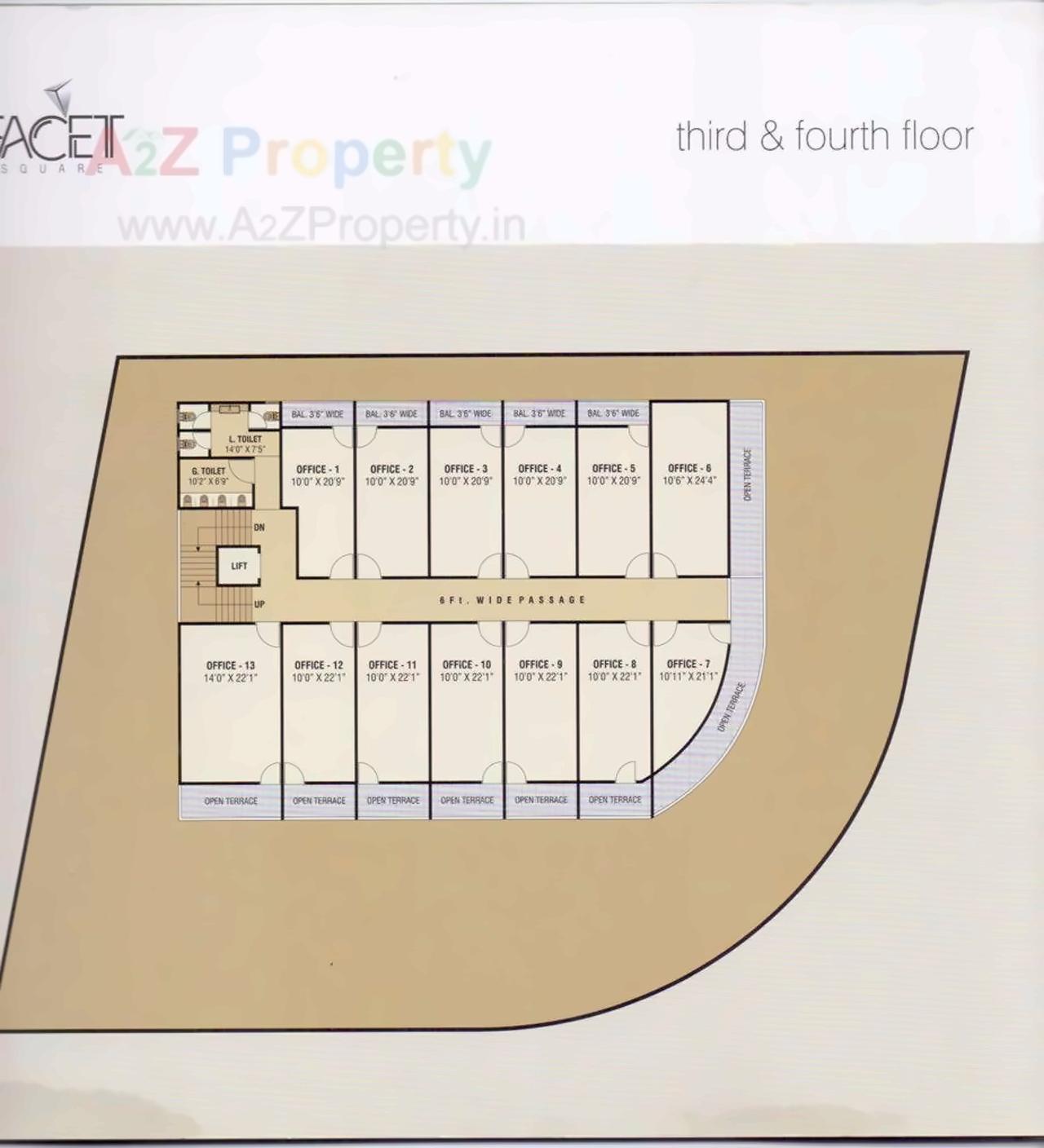 Layout of real estate project Facet Square located at Bhayli, Vadodara, Gujarat