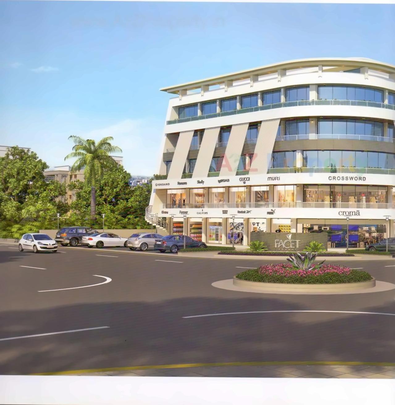 3D Elevation of real estate project Facet Square located at Bhayli, Vadodara, Gujarat