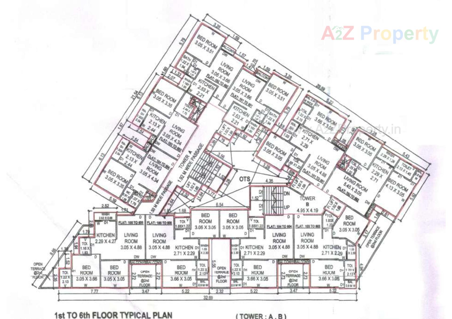 Layout of real estate project Fatima Heights located at Gorva, Vadodara, Gujarat