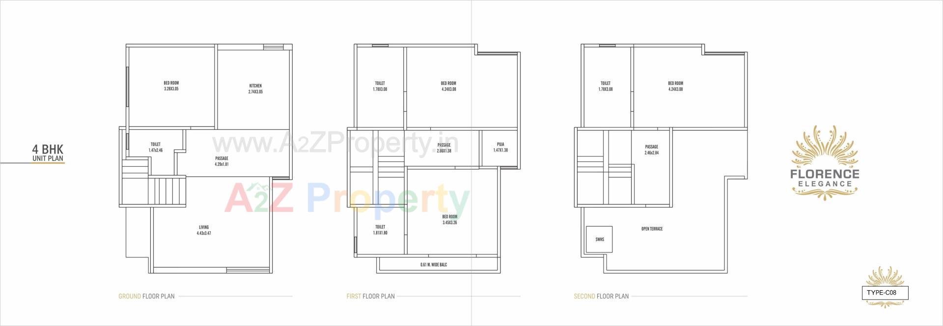Layout of real estate project Florance Elegance located at Sevasi, Vadodara, Gujarat