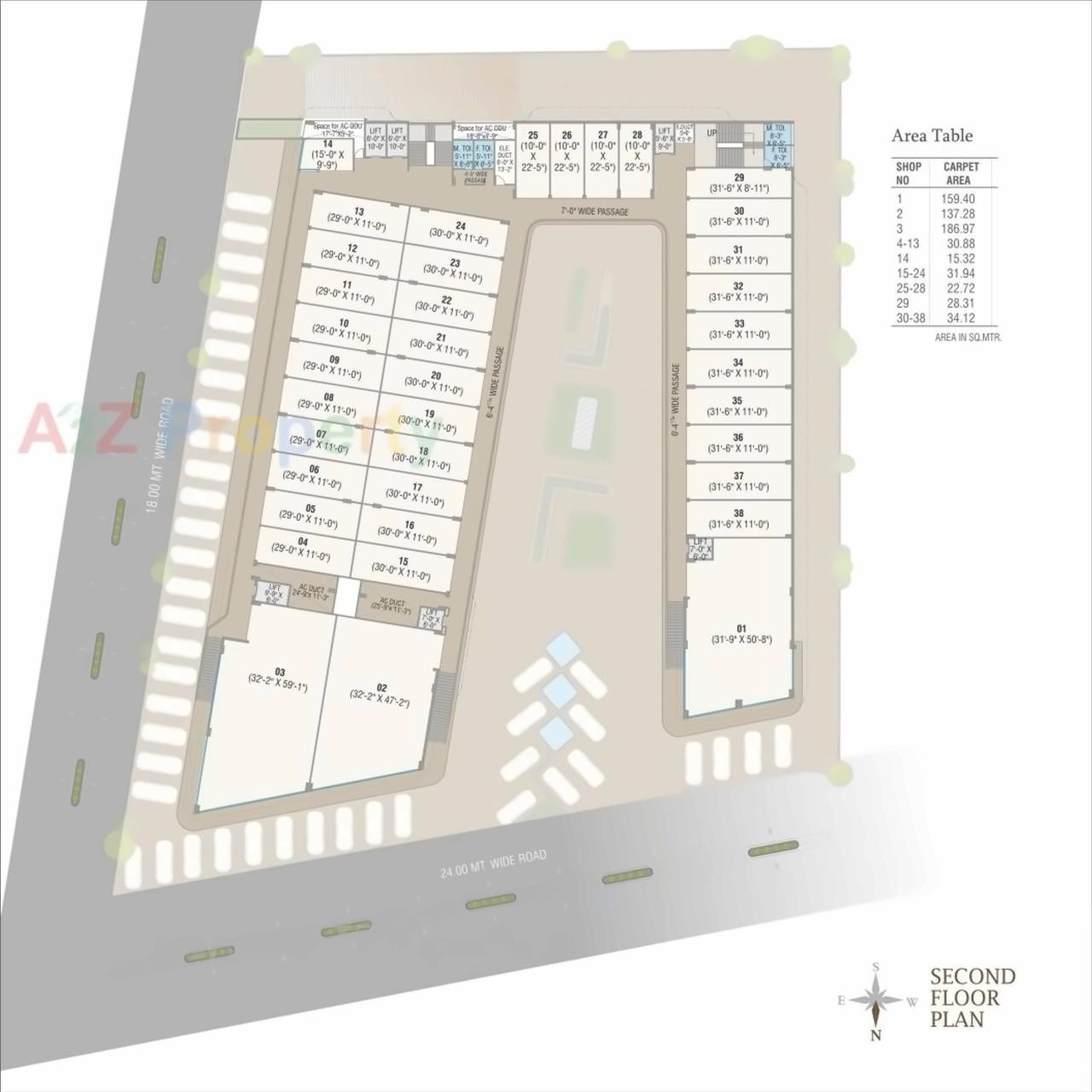 Layout of real estate project Florence Excellence located at Bhayli, Vadodara, Gujarat
