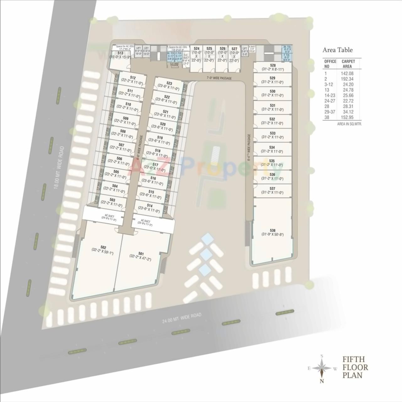 Layout of real estate project Florence Excellence located at Bhayli, Vadodara, Gujarat