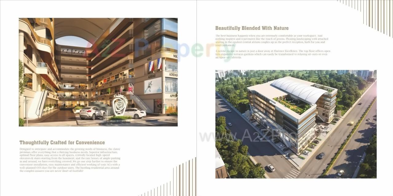 3D Elevation of real estate project Florence Excellence located at Bhayli, Vadodara, Gujarat