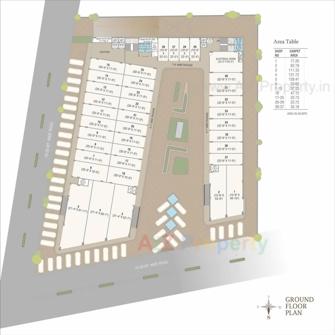 Layout of real estate project Florence Excellence located at Bhayli, Vadodara, Gujarat