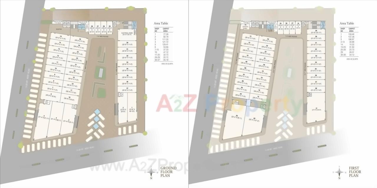 Layout of real estate project Florence Excellence located at Bhayli, Vadodara, Gujarat