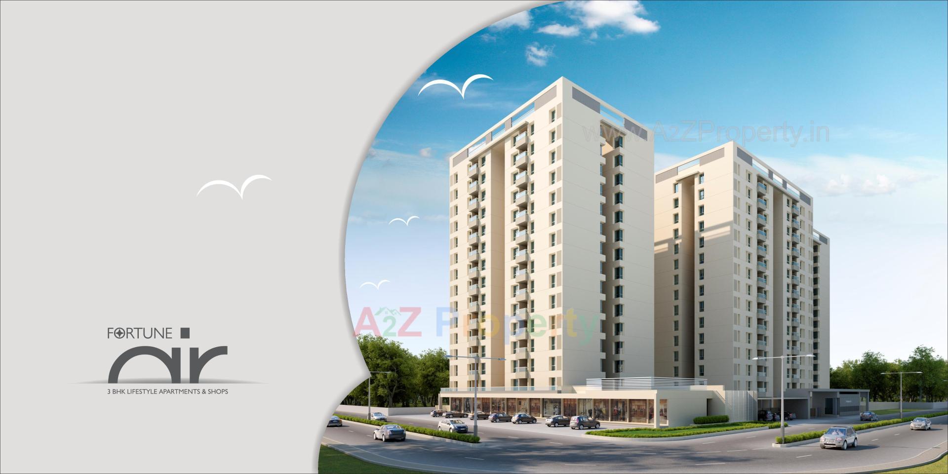 3D Elevation of real estate project Fortune Air located at Gotri, Vadodara, Gujarat