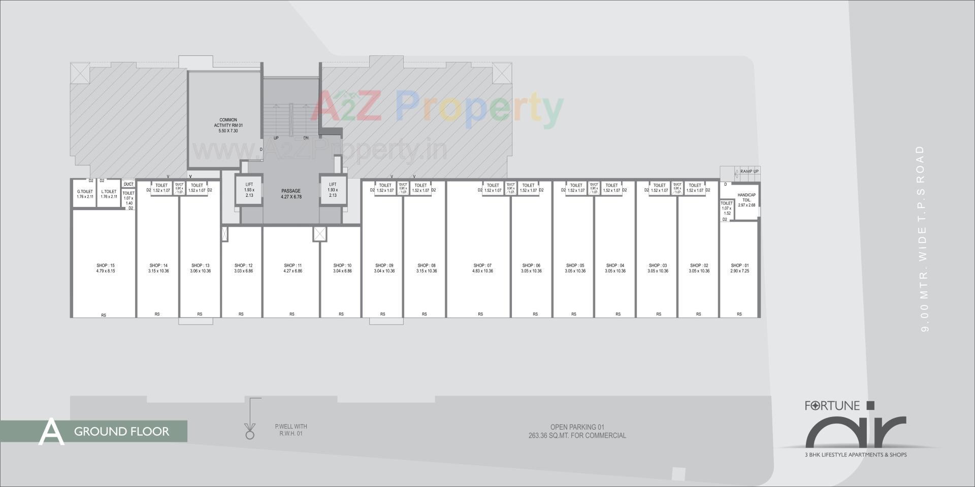 Layout of real estate project Fortune Air located at Gotri, Vadodara, Gujarat