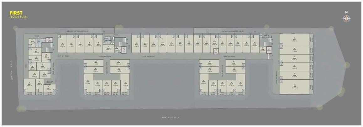 Layout of real estate project Fortune Gateway located at Nizampura, Vadodara, Gujarat