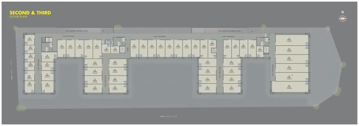 Layout of real estate project Fortune Gateway located at Nizampura, Vadodara, Gujarat