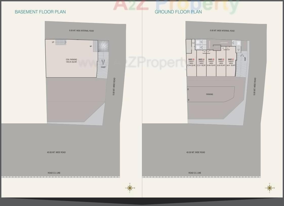 Layout of real estate project Fortune Global located at Nizampura, Vadodara, Gujarat