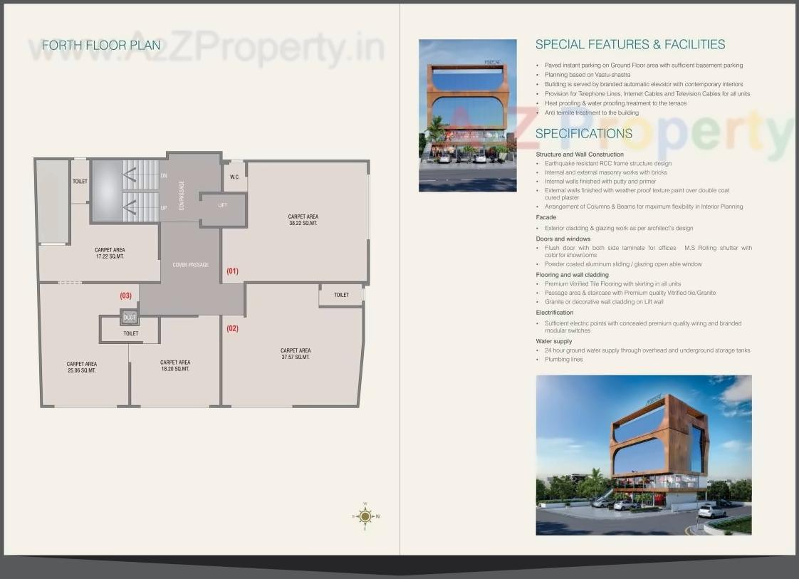 Layout of real estate project Fortune Global located at Nizampura, Vadodara, Gujarat