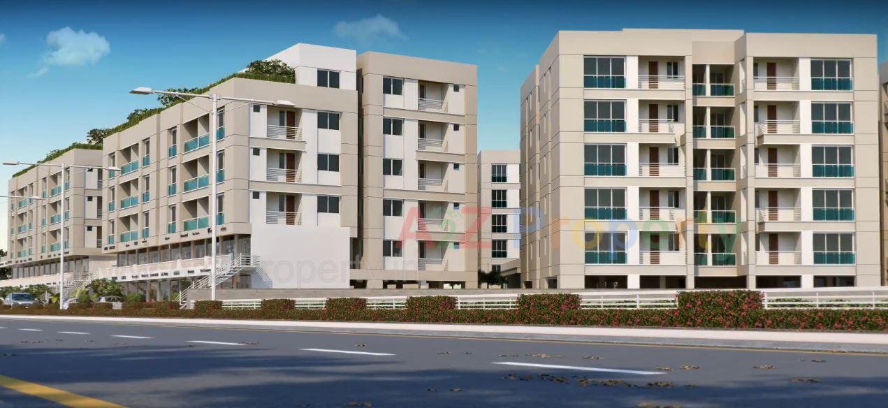 3D Elevation of real estate project Fortune Greens located at Bhayli, Vadodara, Gujarat