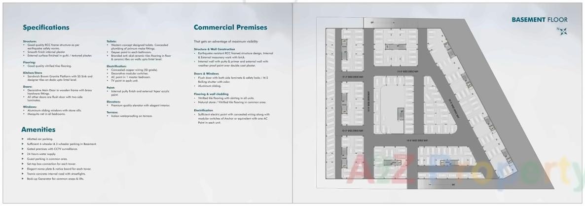 Layout of real estate project Fortune Greens located at Bhayli, Vadodara, Gujarat