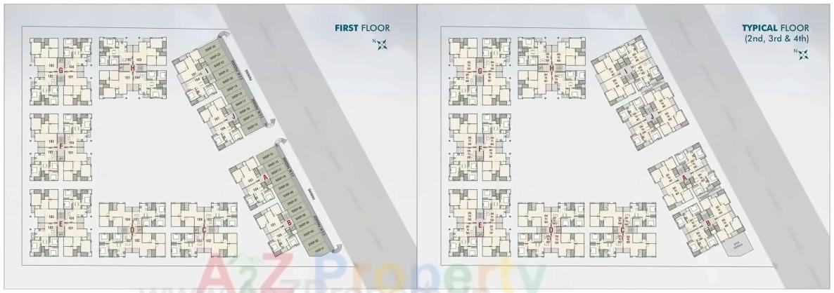 Layout of real estate project Fortune Greens located at Bhayli, Vadodara, Gujarat