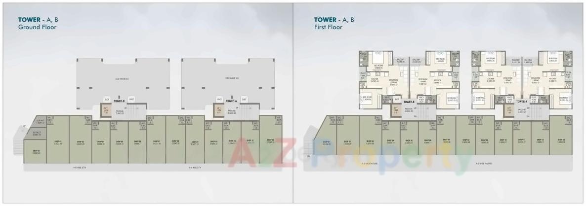 Layout of real estate project Fortune Greens located at Bhayli, Vadodara, Gujarat