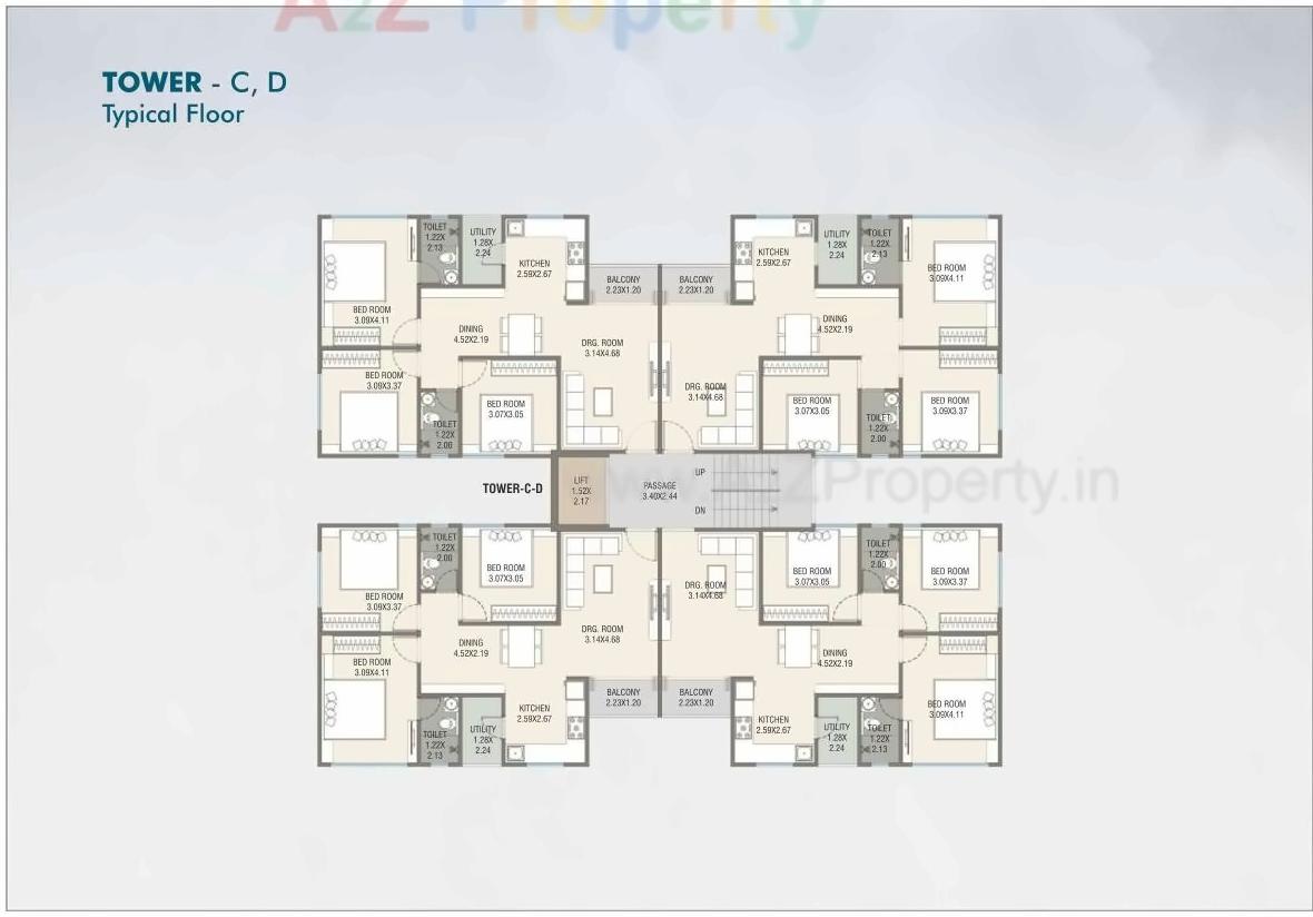 Layout of real estate project Fortune Greens located at Bhayli, Vadodara, Gujarat