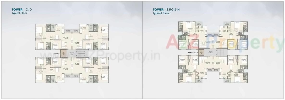 Layout of real estate project Fortune Greens located at Bhayli, Vadodara, Gujarat