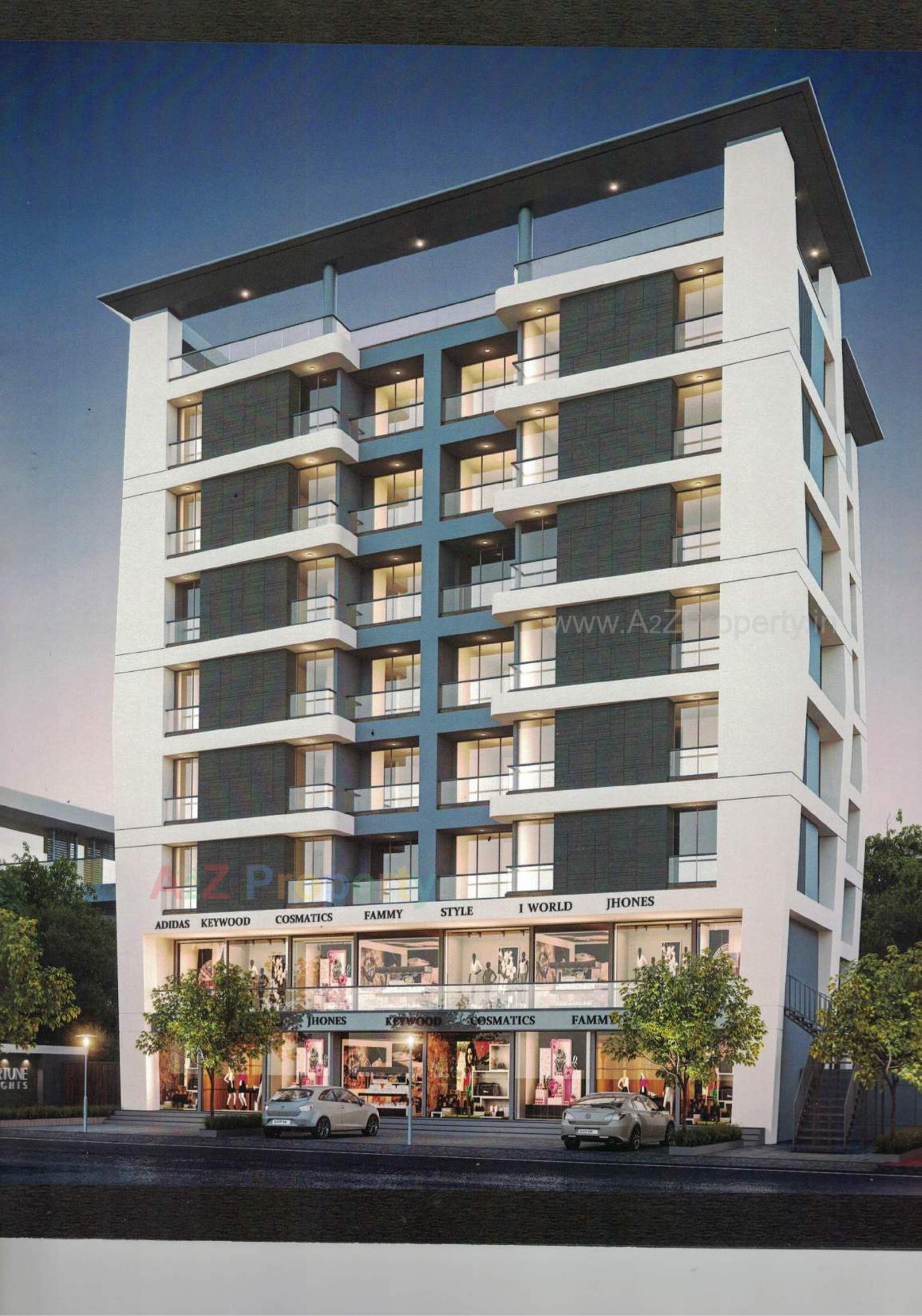 3D Elevation of real estate project Fortune Heights located at Vadodara, Vadodara, Gujarat