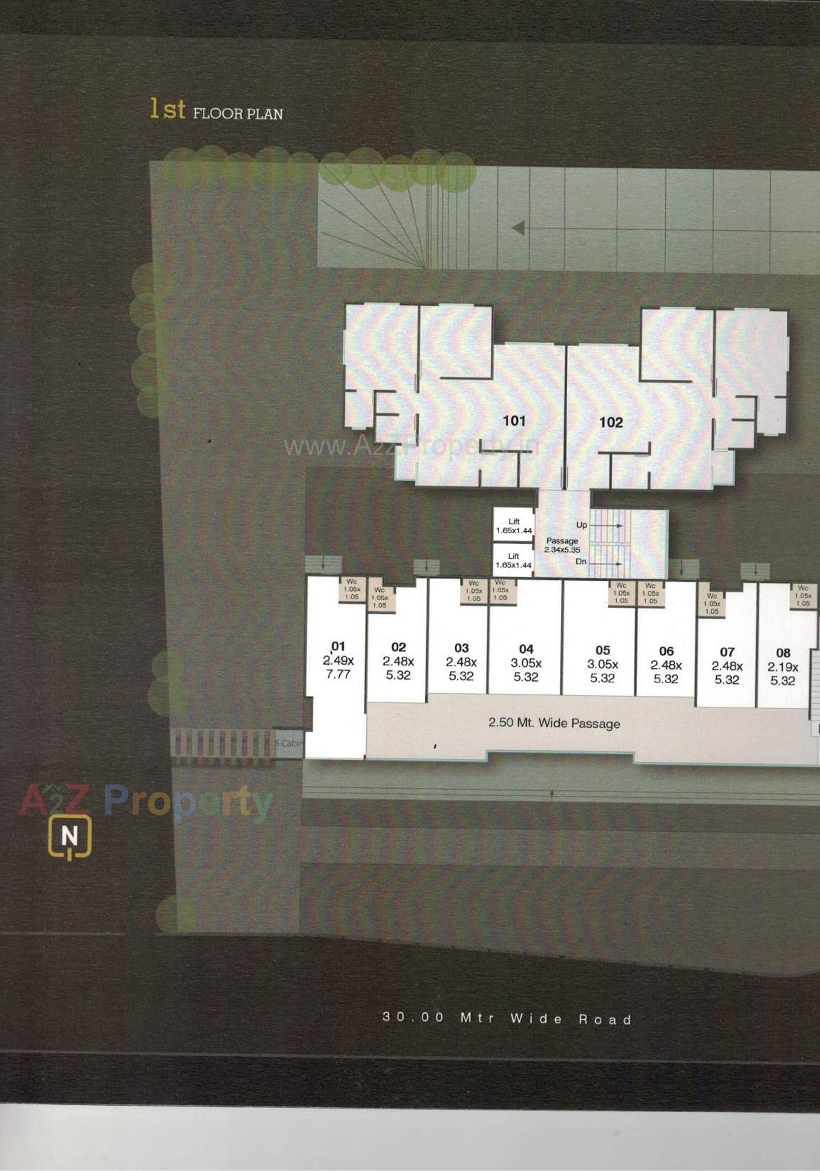 Layout of real estate project Fortune Heights located at Vadodara, Vadodara, Gujarat