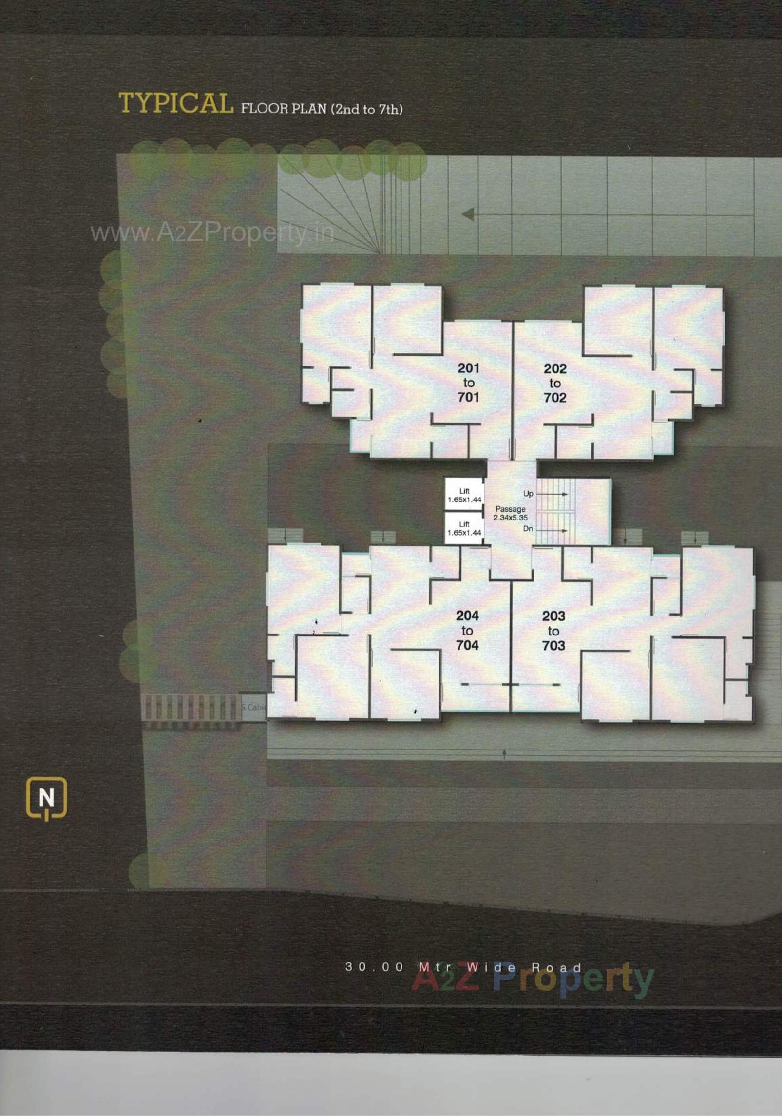 Layout of real estate project Fortune Heights located at Vadodara, Vadodara, Gujarat