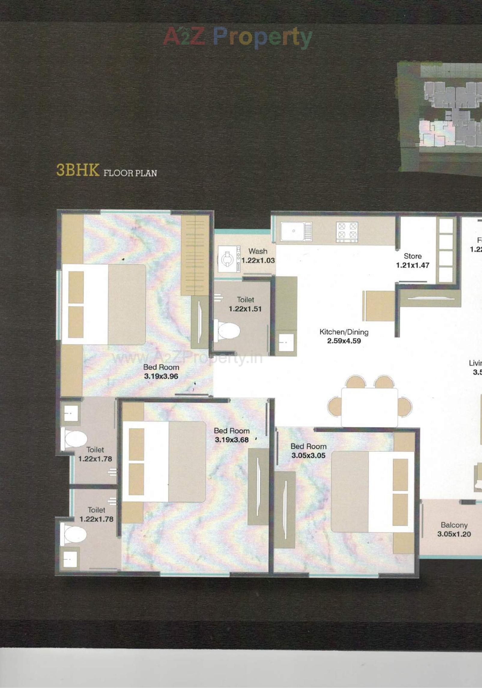 Layout of real estate project Fortune Heights located at Vadodara, Vadodara, Gujarat