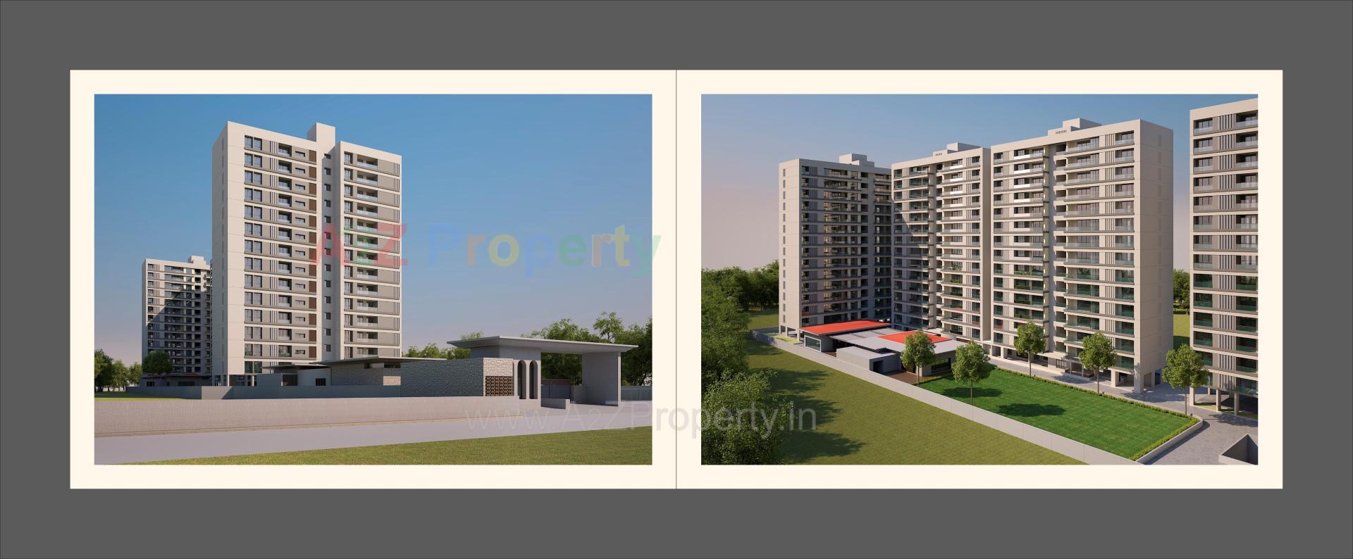 3D Elevation of real estate project Fortune Imperia Ii located at Bhayali, Vadodara, Gujarat