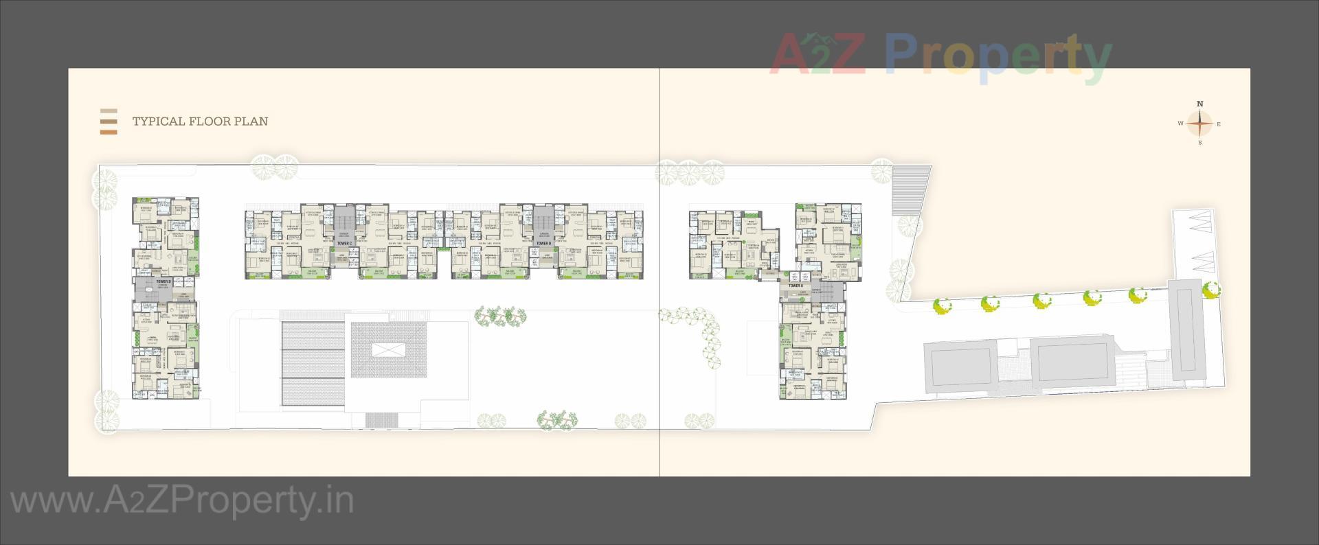Layout of real estate project Fortune Imperia Ii located at Bhayali, Vadodara, Gujarat